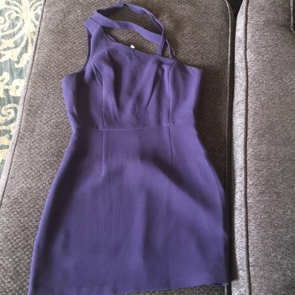 BCBGeneration Purple One Shoulder Cocktail Dress - Picture 2 of 4